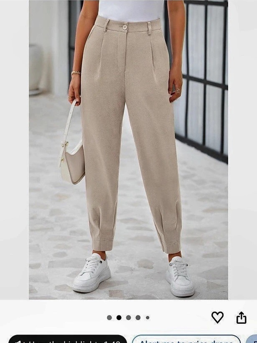 CFLONGE Womens Ankle Work Pants Trousers Casual Slacks 3 different color xs